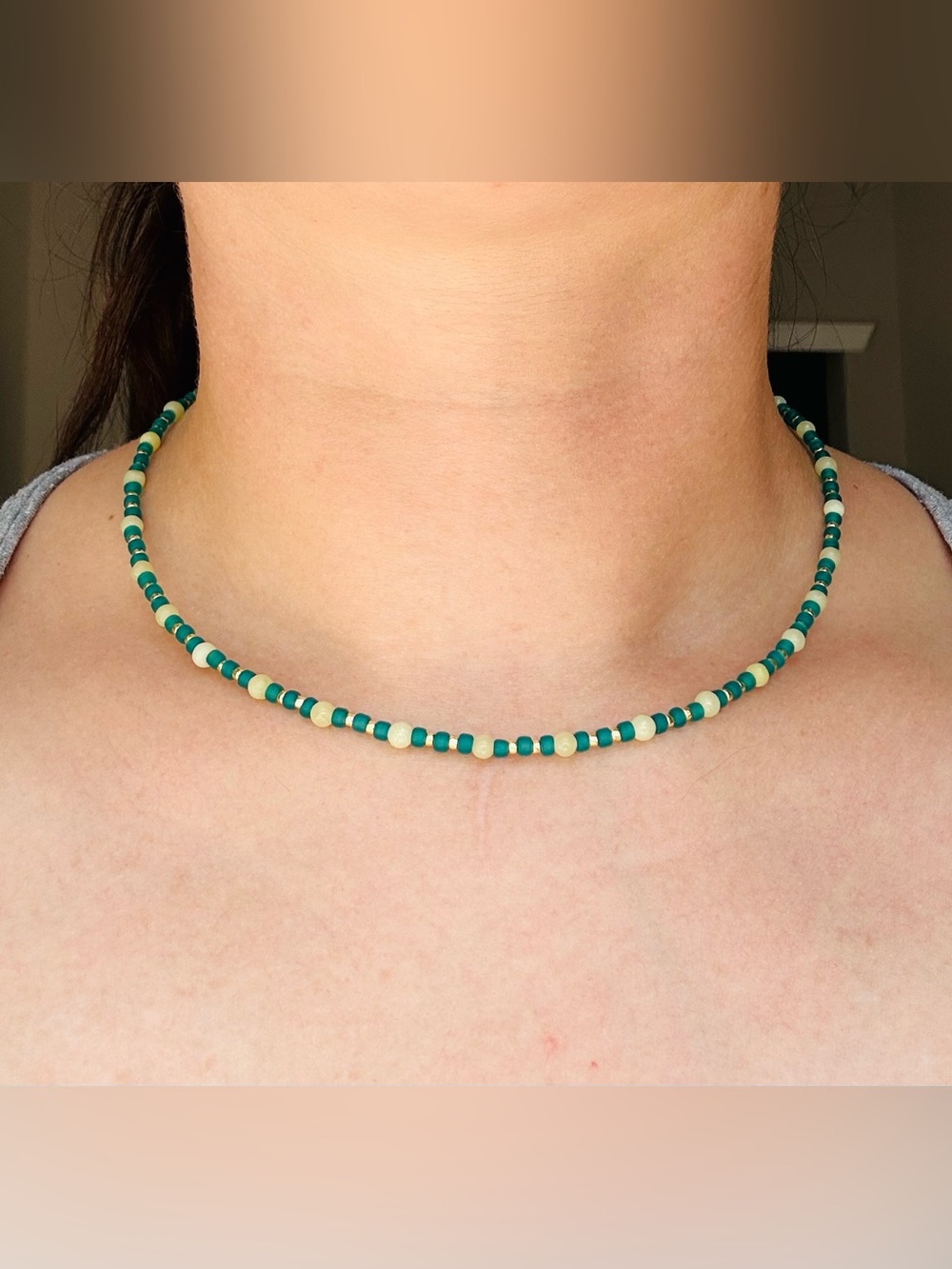Handmade Peridot Gemstone Beaded Necklace